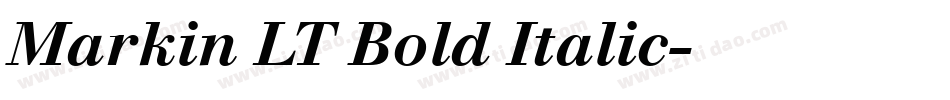 Markin LT Bold Italic字体转换
